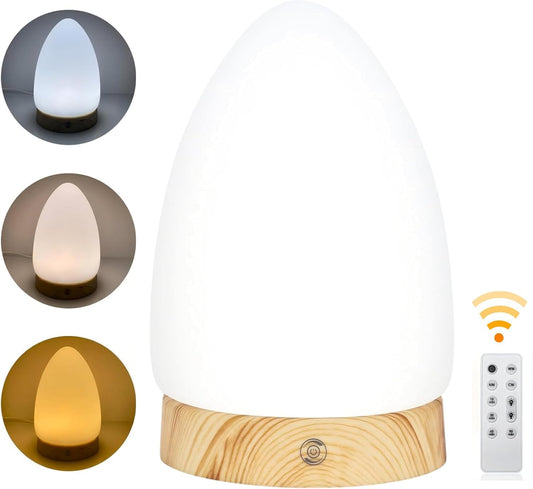 Light Therapy Lamp 10000 Lux Sunlight Desk Lamp for Home Office – 3 Color Temperatures (2700–6000K), 5 Brightness Levels, 360° Oval LED Lamp with Timer & Remote Control