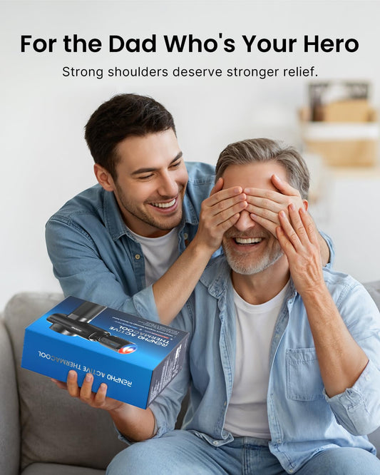 RENPHO Massage Gun with Heat and Cold Head, Muscle Massage Gun for Athletes with Carry Case, Body Massager for Neck Back, Active Heat, Valentines day gifts for Women Men